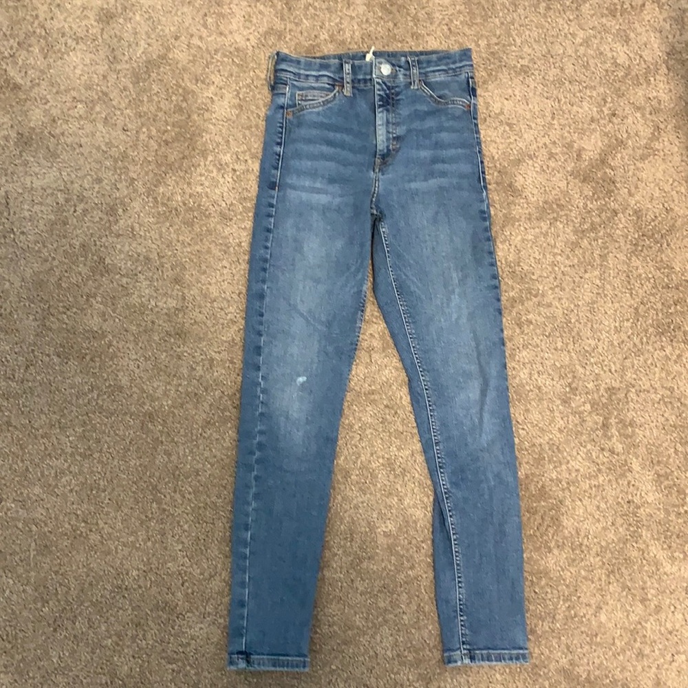 TopShop Jaime Mid-blue High Waisted Jeans